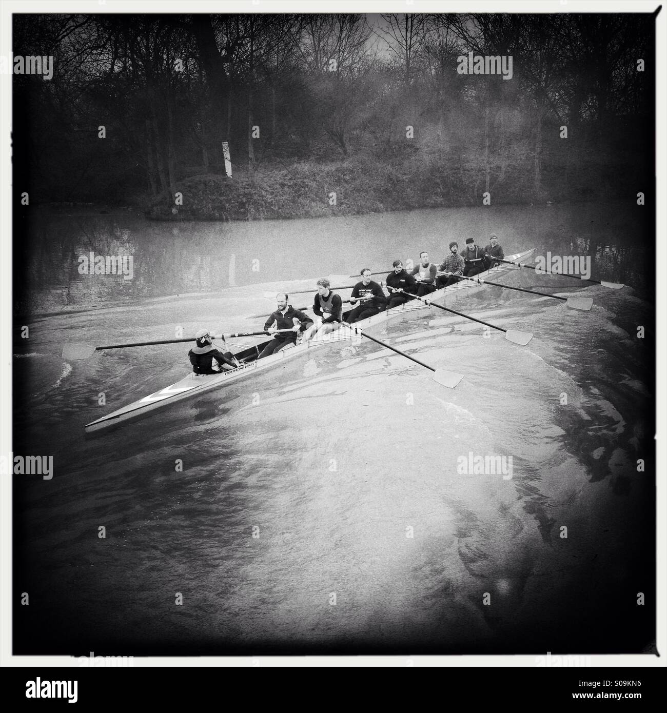Rowing team in East London - Smartphone Captured Stock Image