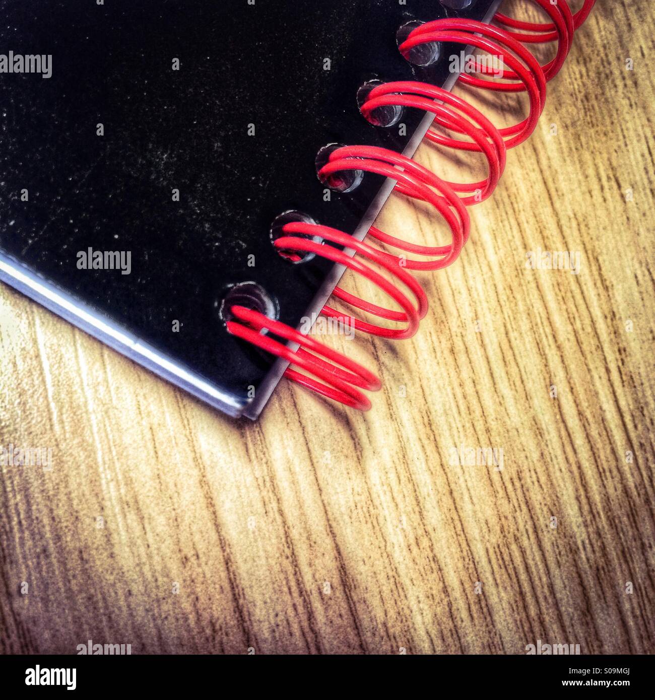 Wire binding notebook - Smartphone Captured Stock Image