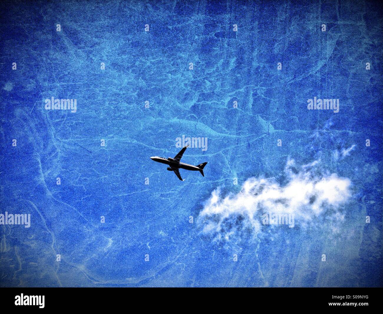 Aeroplane on take off - Smartphone Captured Stock Image