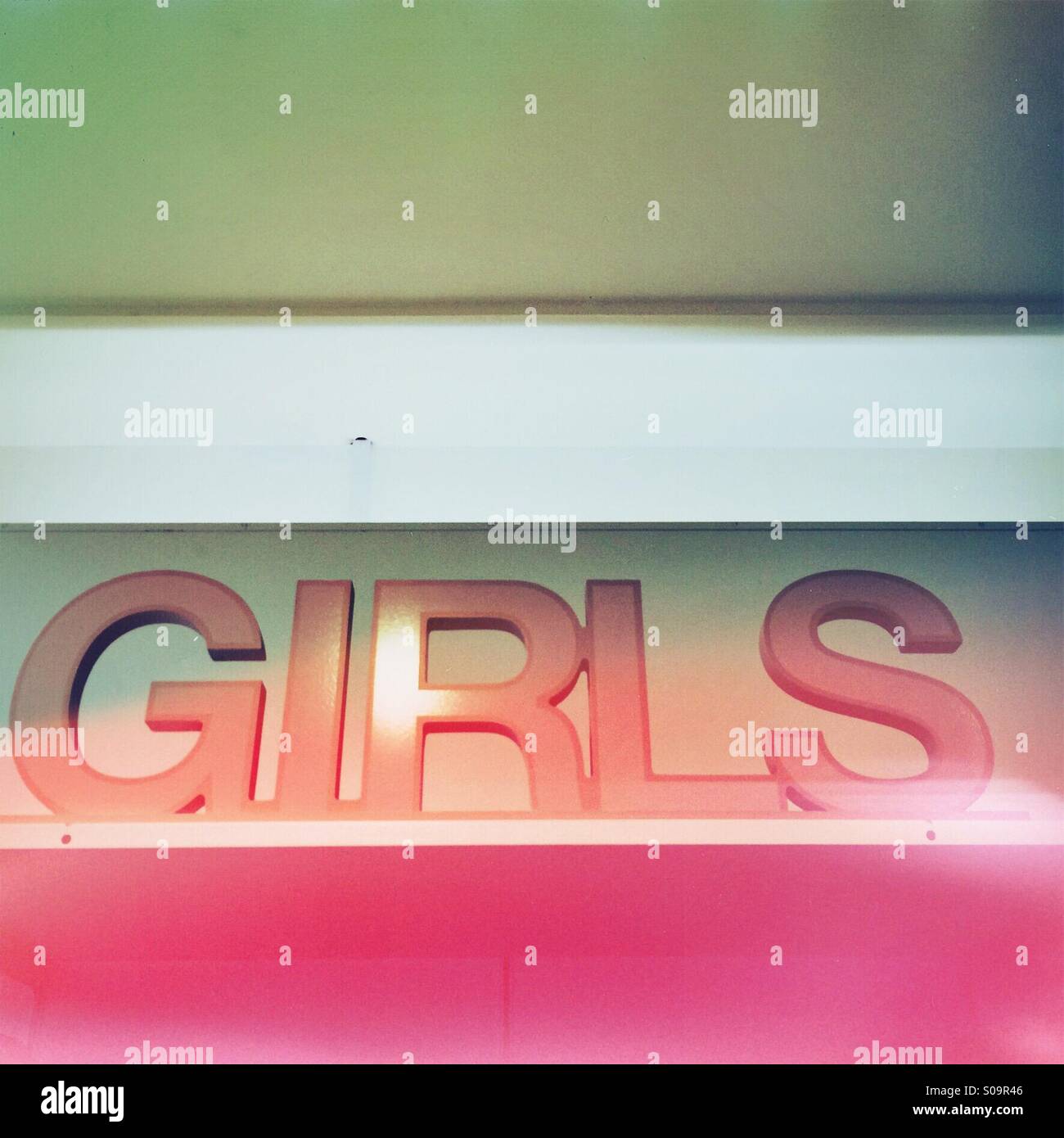 Girls text sign - Smartphone Captured Stock Image