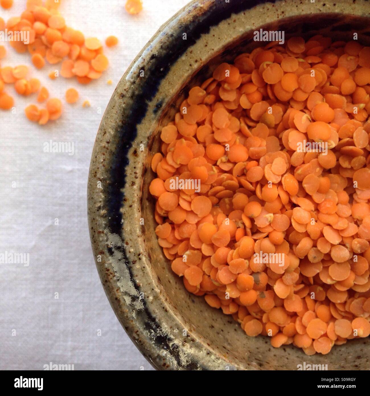 Red split dry lentils Stock Photo - Alamy