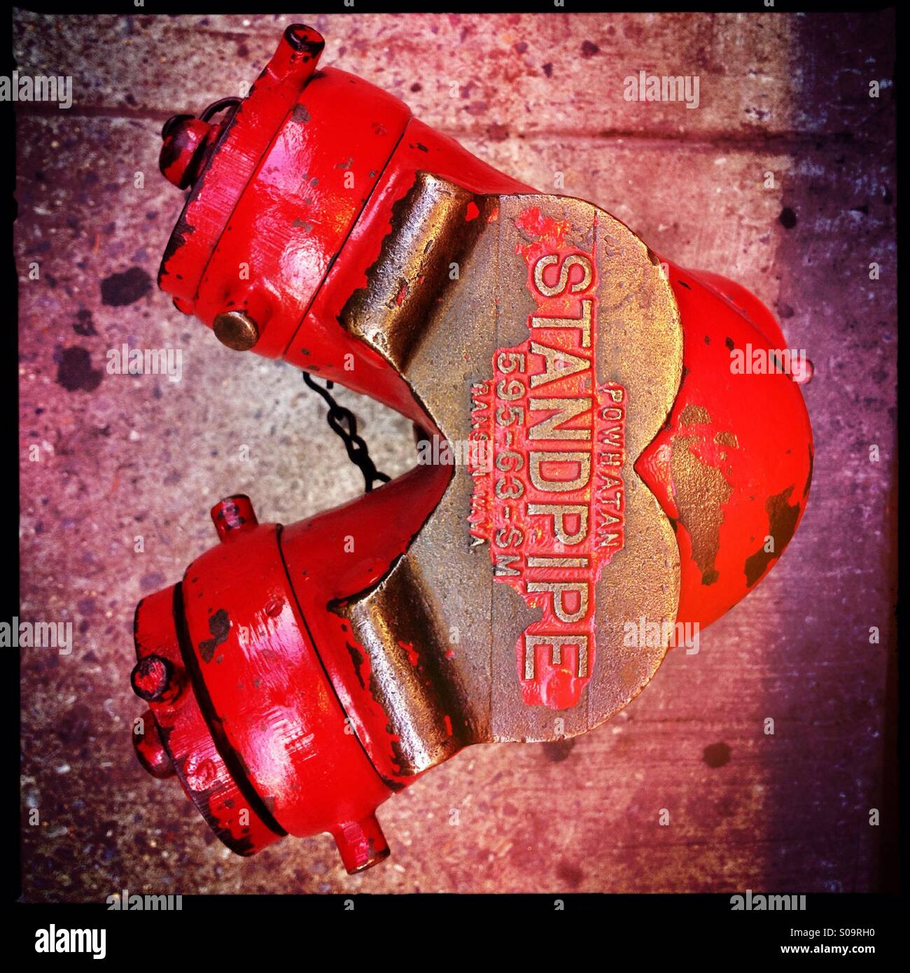 Standpipe outside a building in Chelsea, Manhattan - Smartphone Captured Stock Image