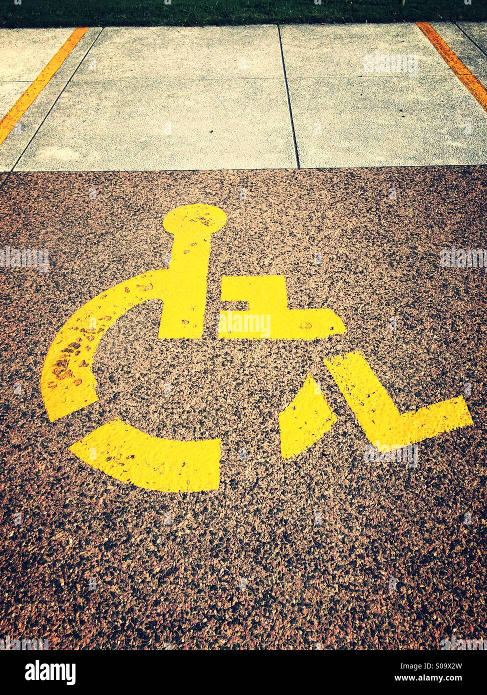 Disabled Parking Sign Canberra City Australia Stock Photo Alamy
