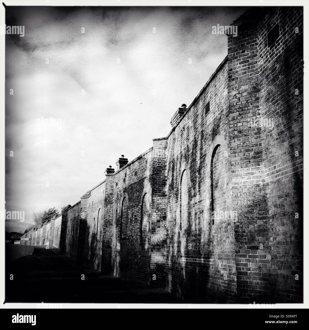 Historic Walls in west London near  hanwell lock - Smartphone Captured Stock Image