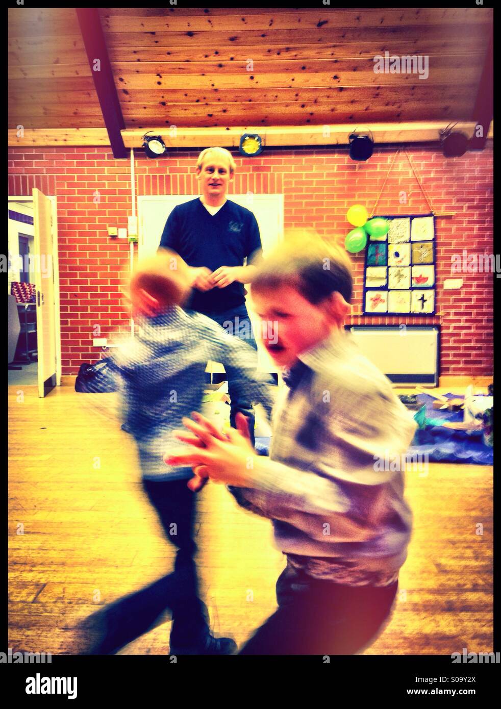 Boys dancing at a party Stock Photo Alamy