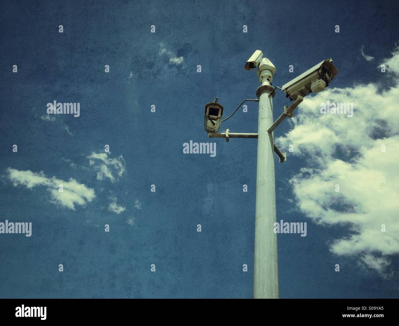 CCTV cameras. - Smartphone Captured Stock Image