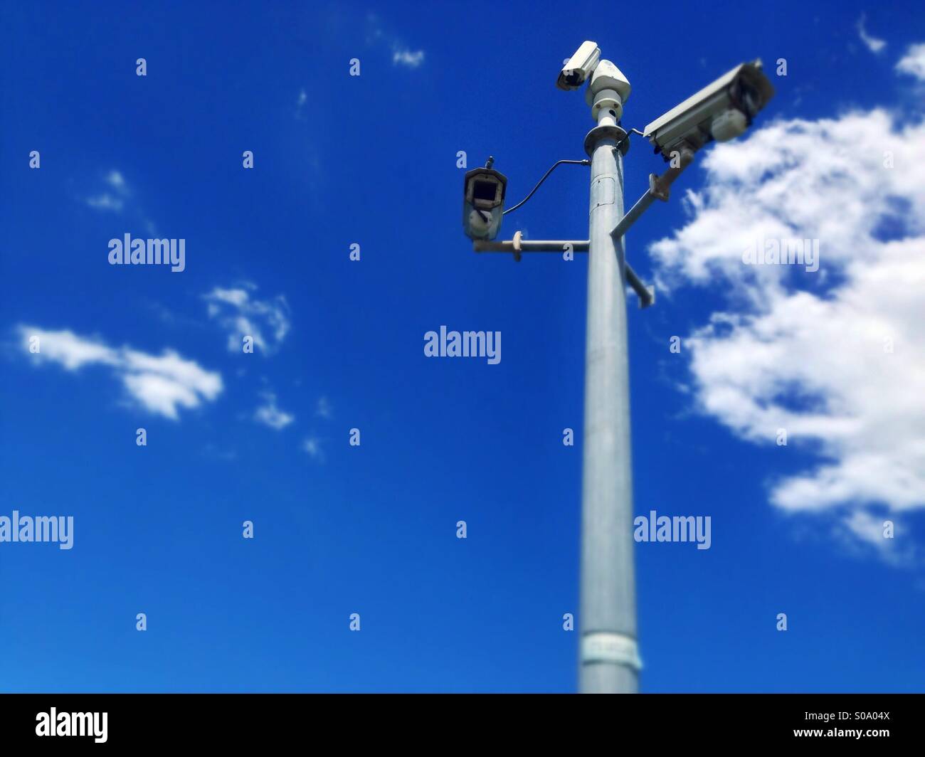 CCTV cameras - Smartphone Captured Stock Image