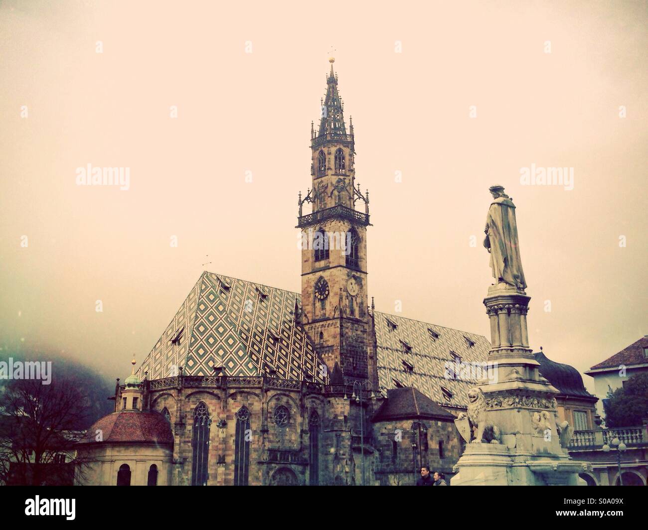 Piazza Walther Bolzano - Smartphone Captured Stock Image