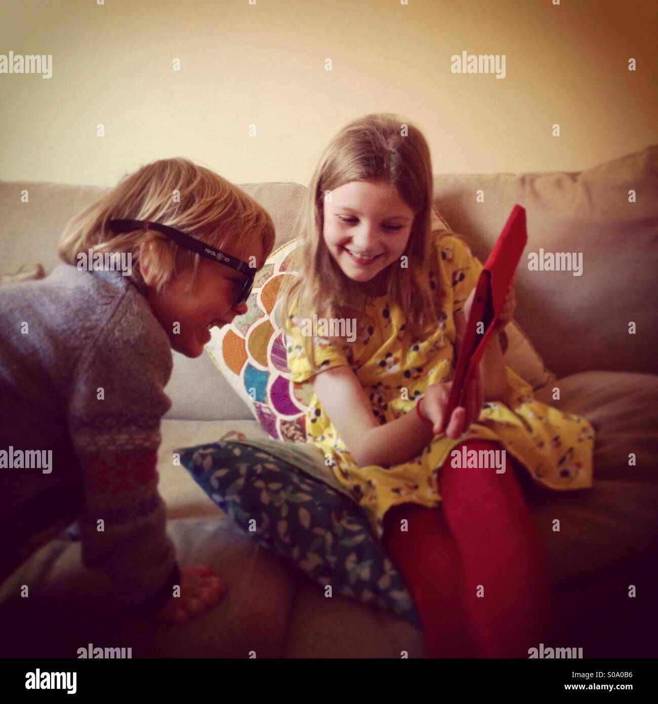 FaceTime - Smartphone Captured Stock Image