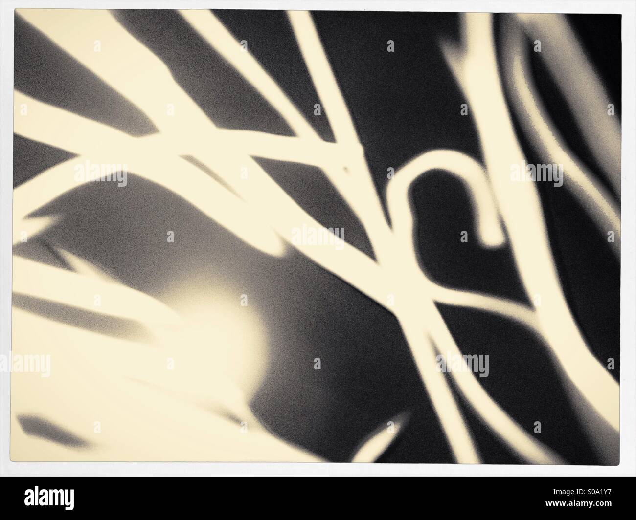 Motion blur of fibre optic lights - Smartphone Captured Stock Image