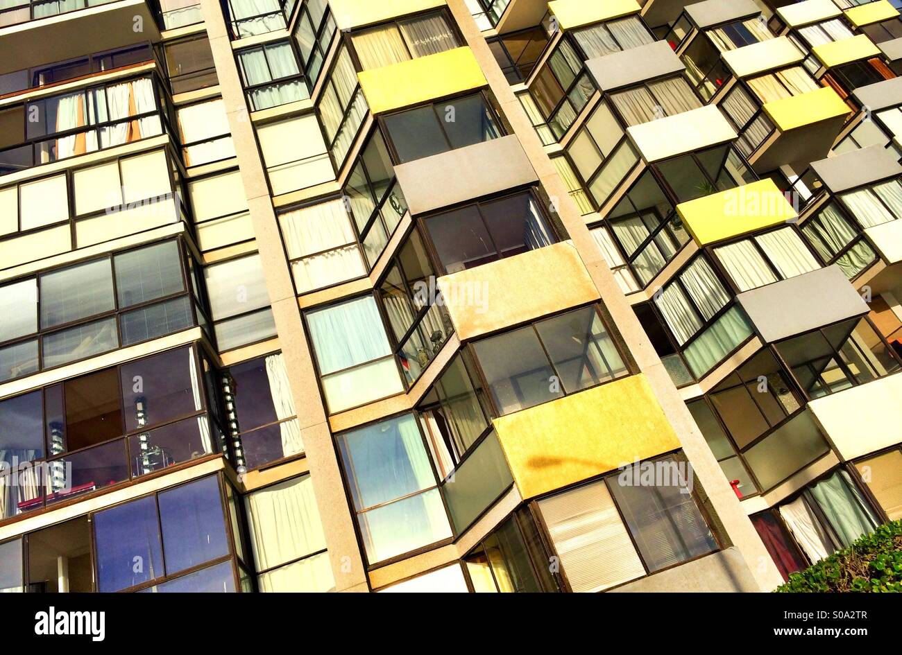 Building facade at Vina del Mar, Chile Stock Photo