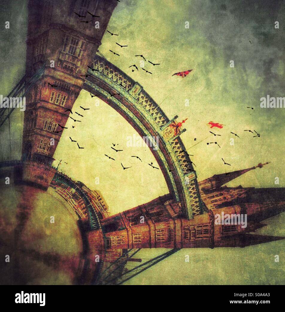 Tower Bridge Fantasy - Smartphone Captured Stock Image