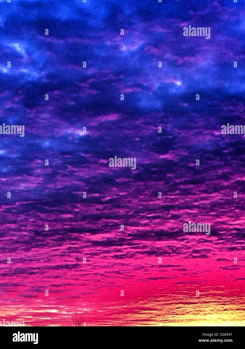 A breathtaking sunrise in Kansas - Smartphone Captured Stock Image