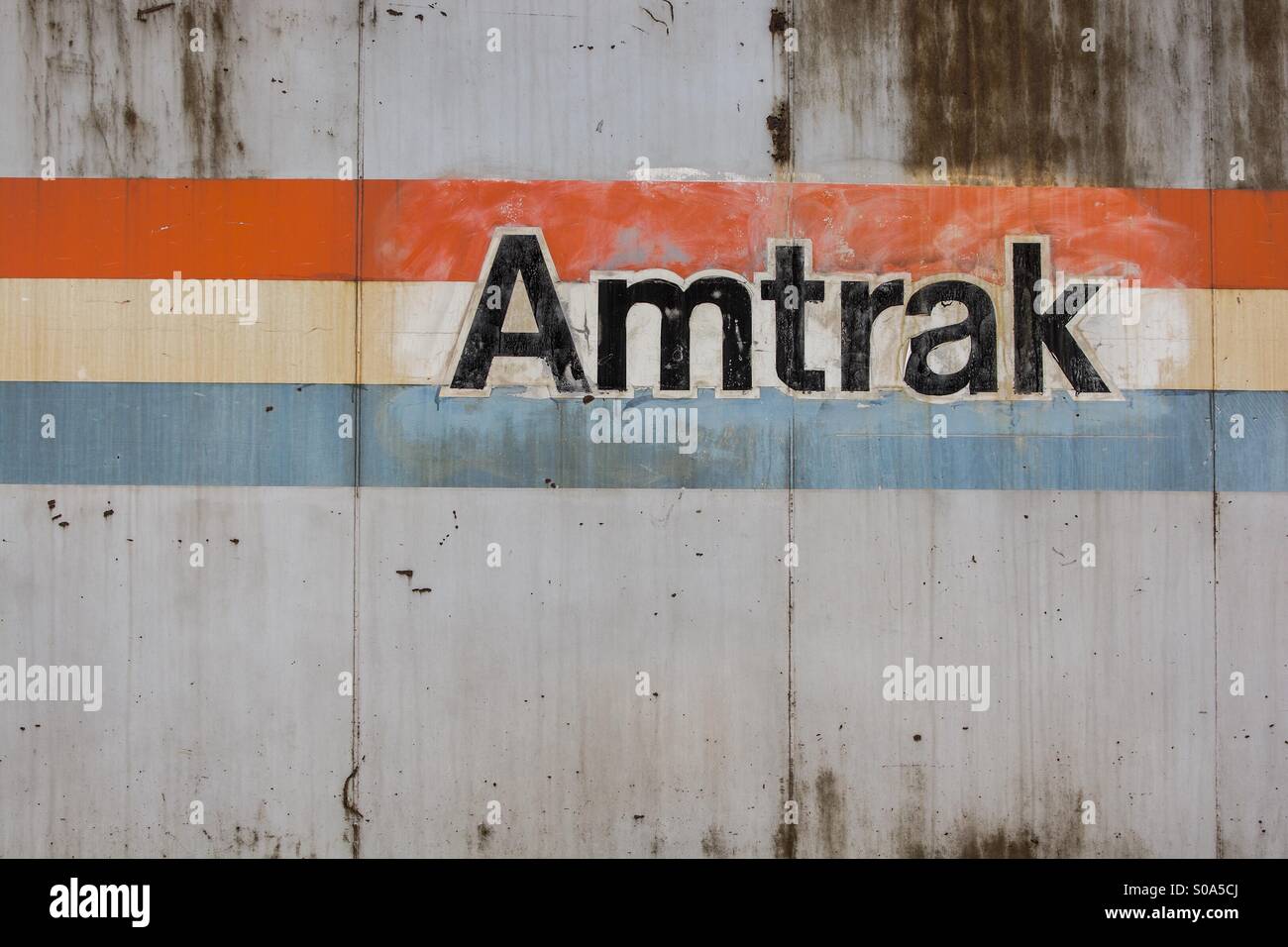 An old, vintage Amtrak train car Stock Photo Alamy