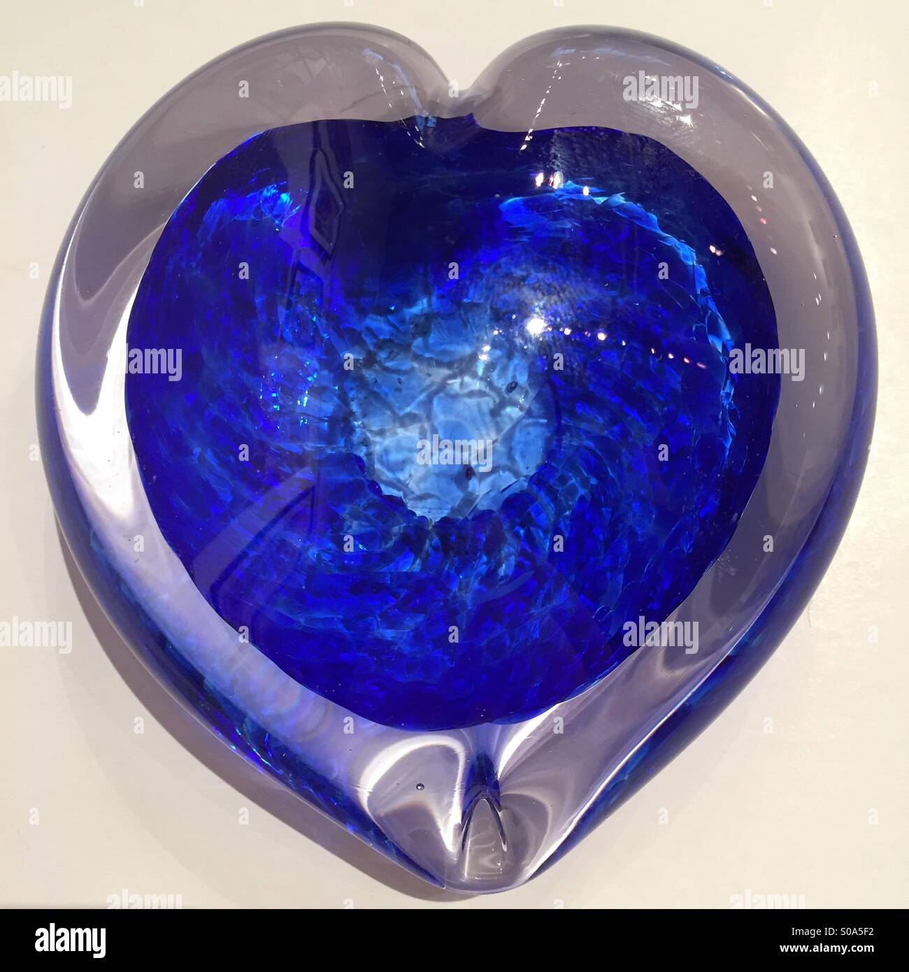 Heart of glass blue Stock Photo Alamy