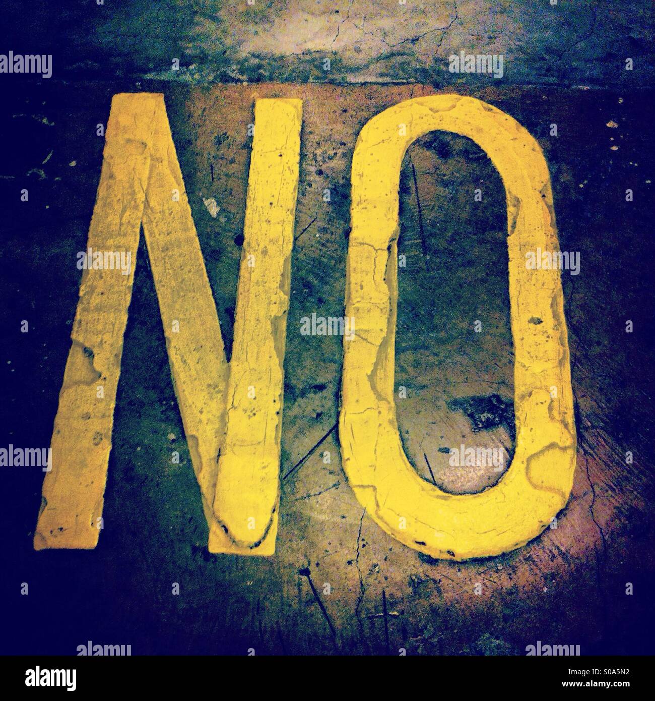 Simply NO - Smartphone Captured Stock Image