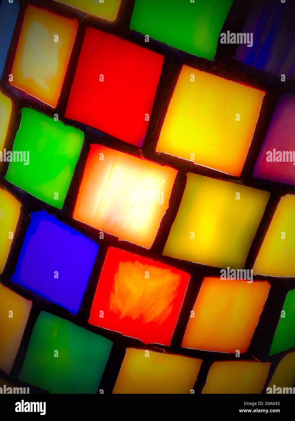 A section of a mosaic lamp Stock Photo Alamy
