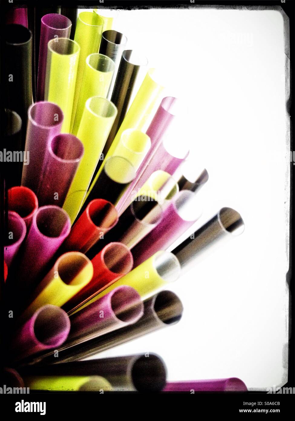 Drinking straws - Smartphone Captured Stock Image