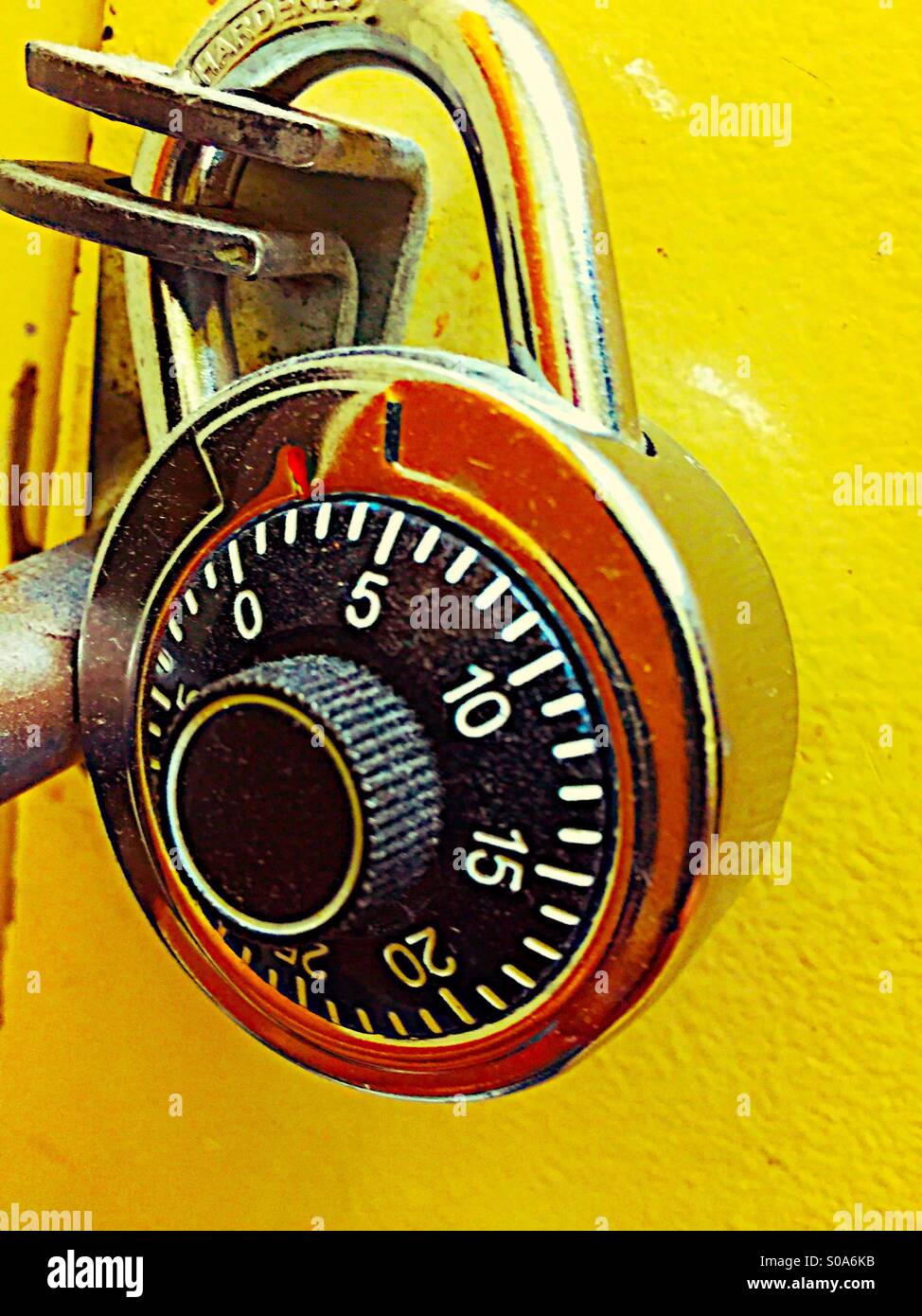A round combination lock Stock Photo Alamy
