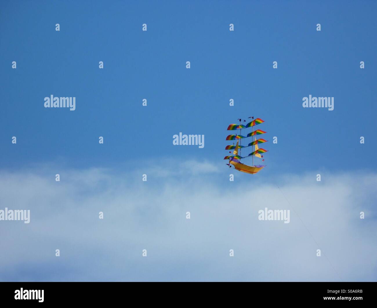 Sailing ship kite in Bali Stock Photo Alamy