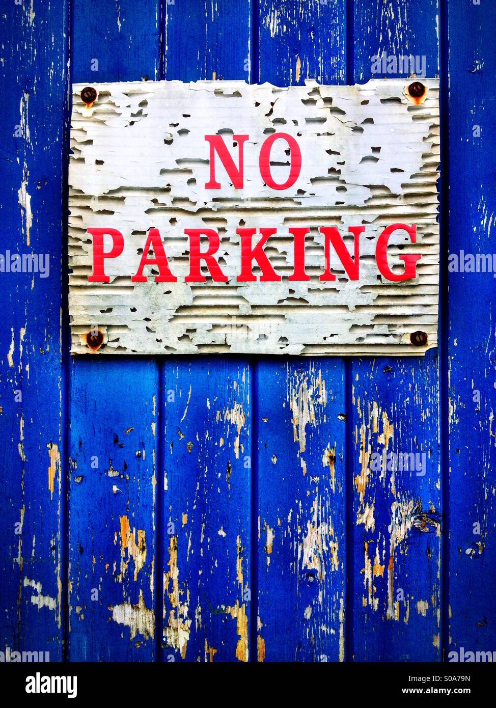 No Parking Signage - Smartphone Captured Stock Image