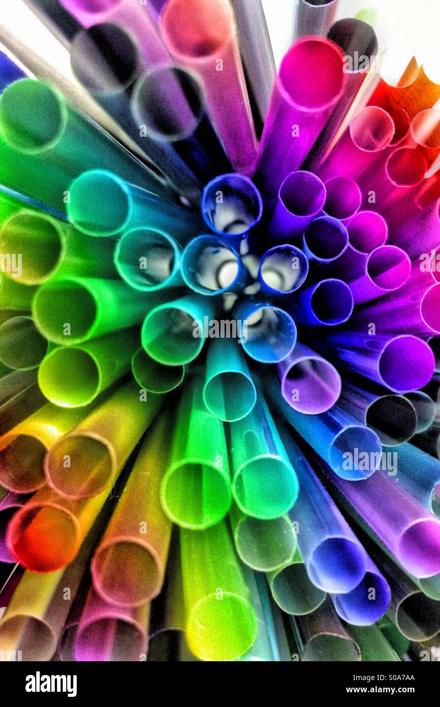 Drinking straws - Smartphone Captured Stock Image