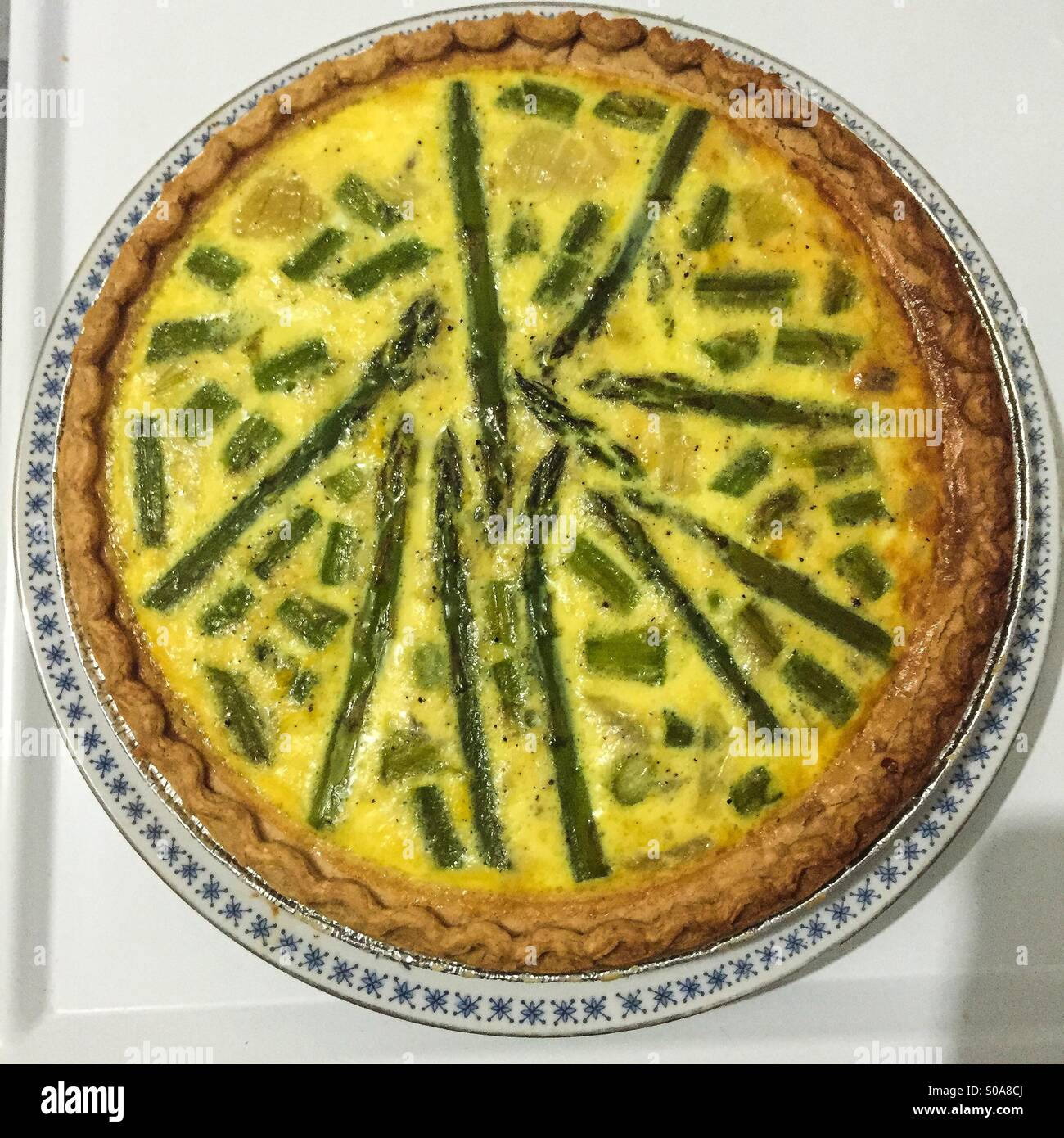 Asparagus quiche - Smartphone Captured Stock Image