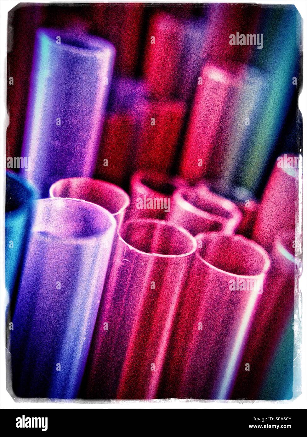 Drinking straws - Smartphone Captured Stock Image