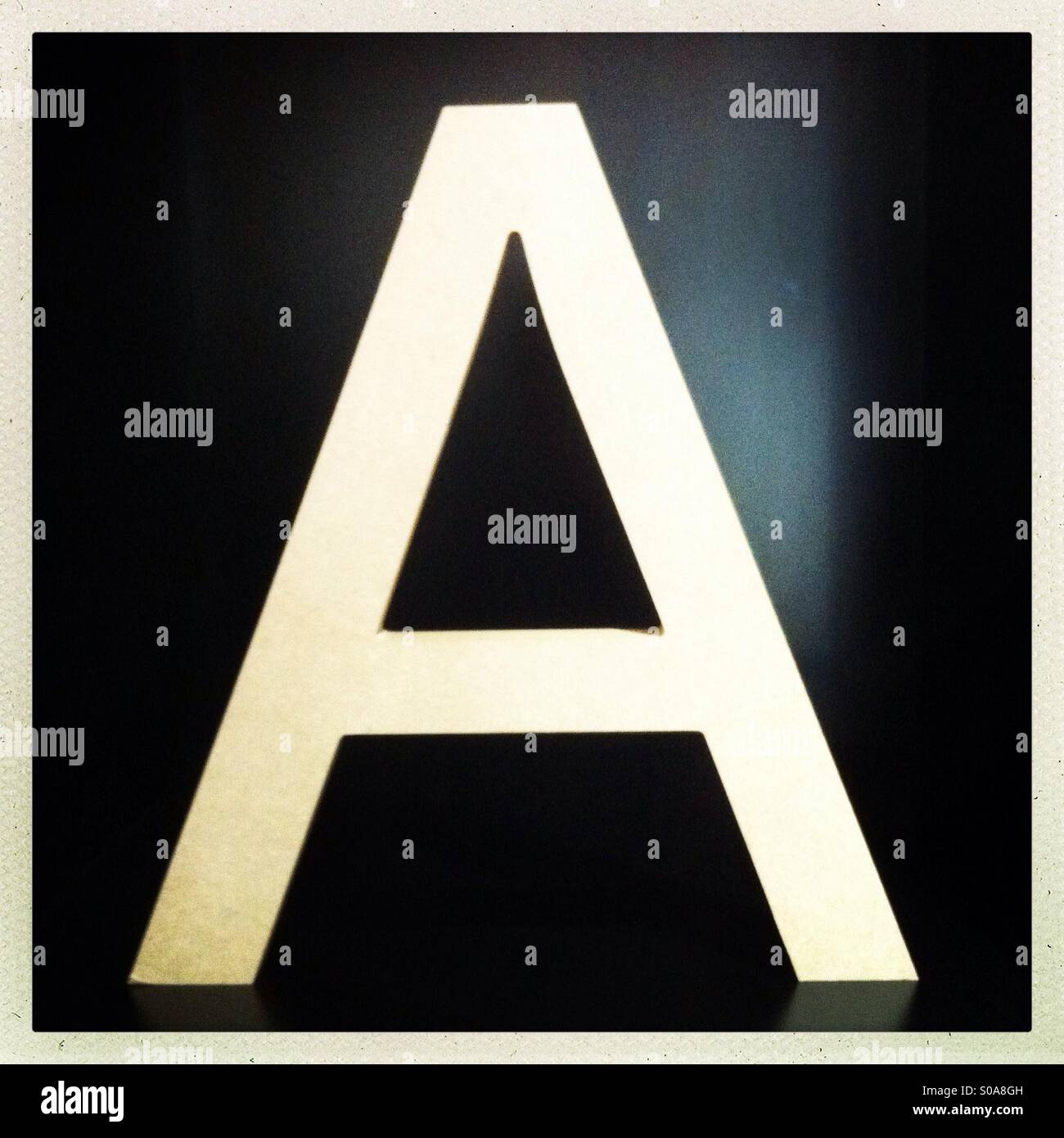 Large Letter A - Smartphone Captured Stock Image