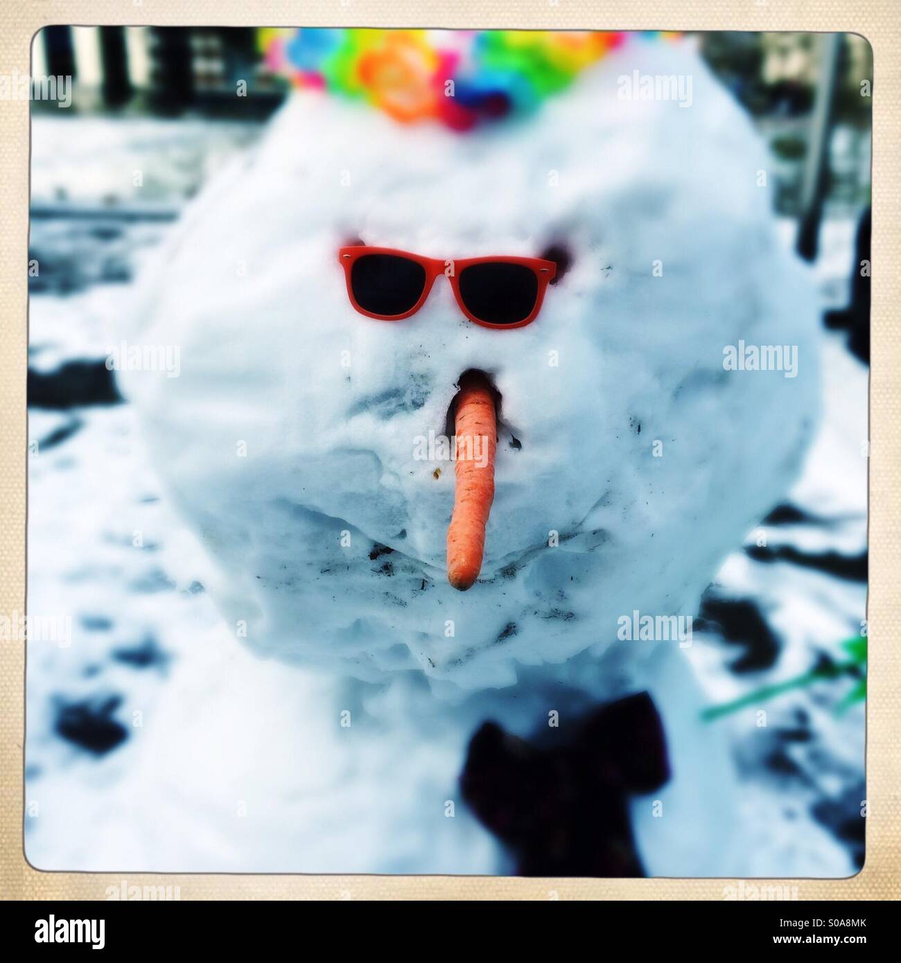 Snowman - Smartphone Captured Stock Image