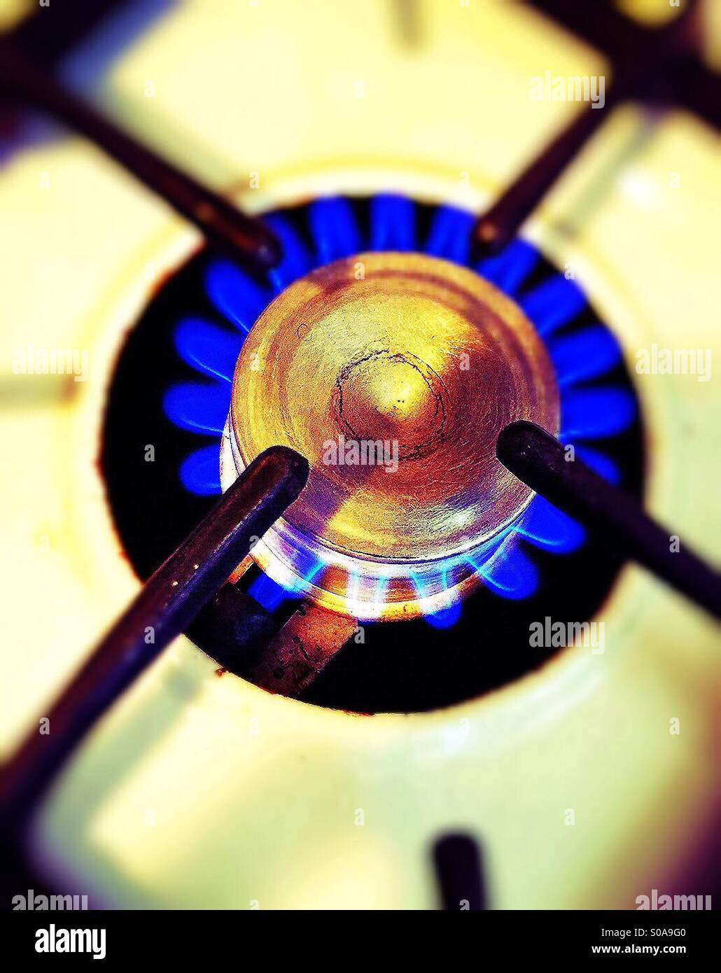 Gas Burner - Smartphone Captured Stock Image