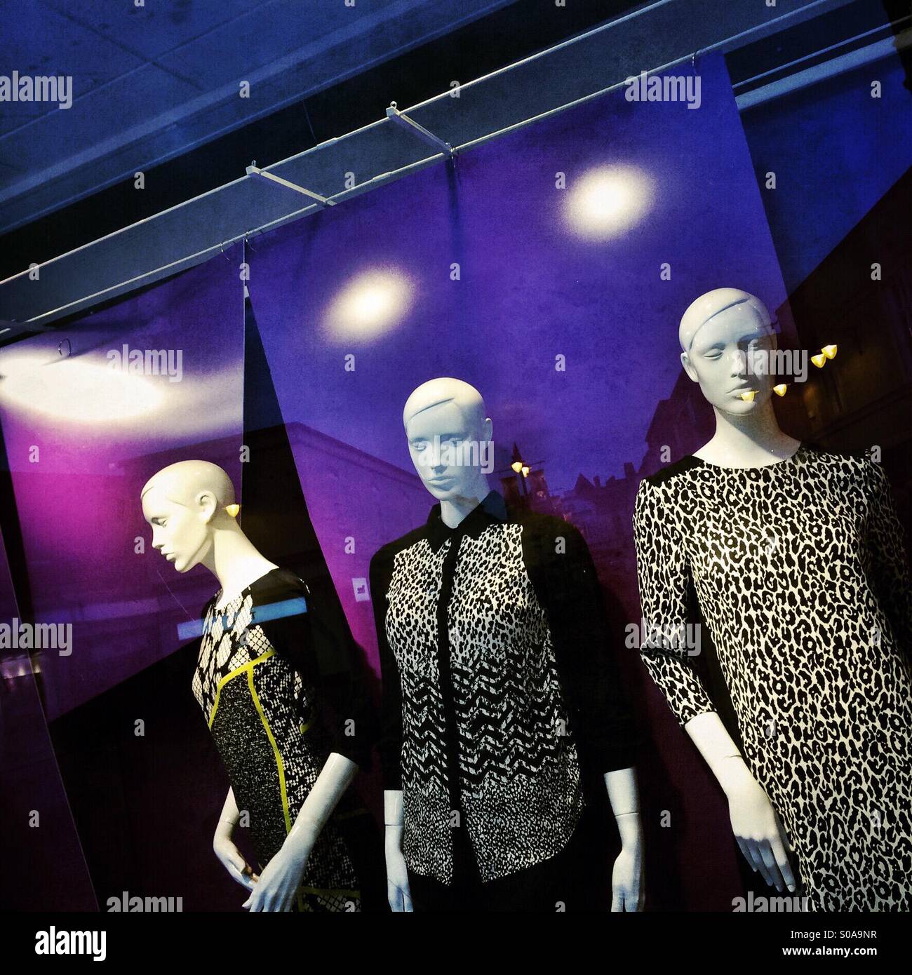 Mannequins in shop window Stock Photo Alamy