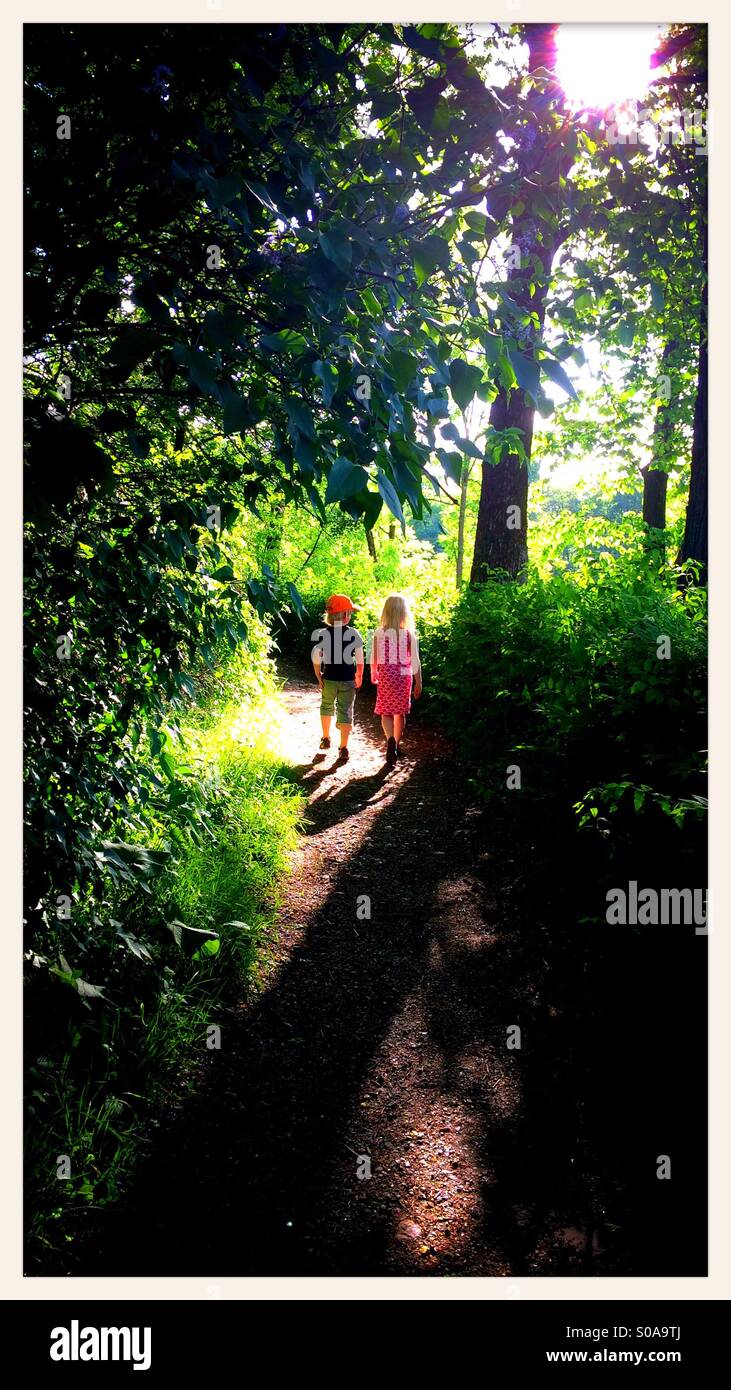 Walking path children hi-res stock photography and images - Alamy