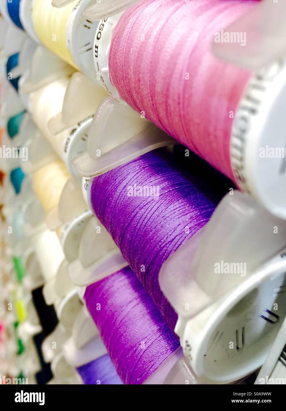 Spools of Thread Stock Photo Alamy