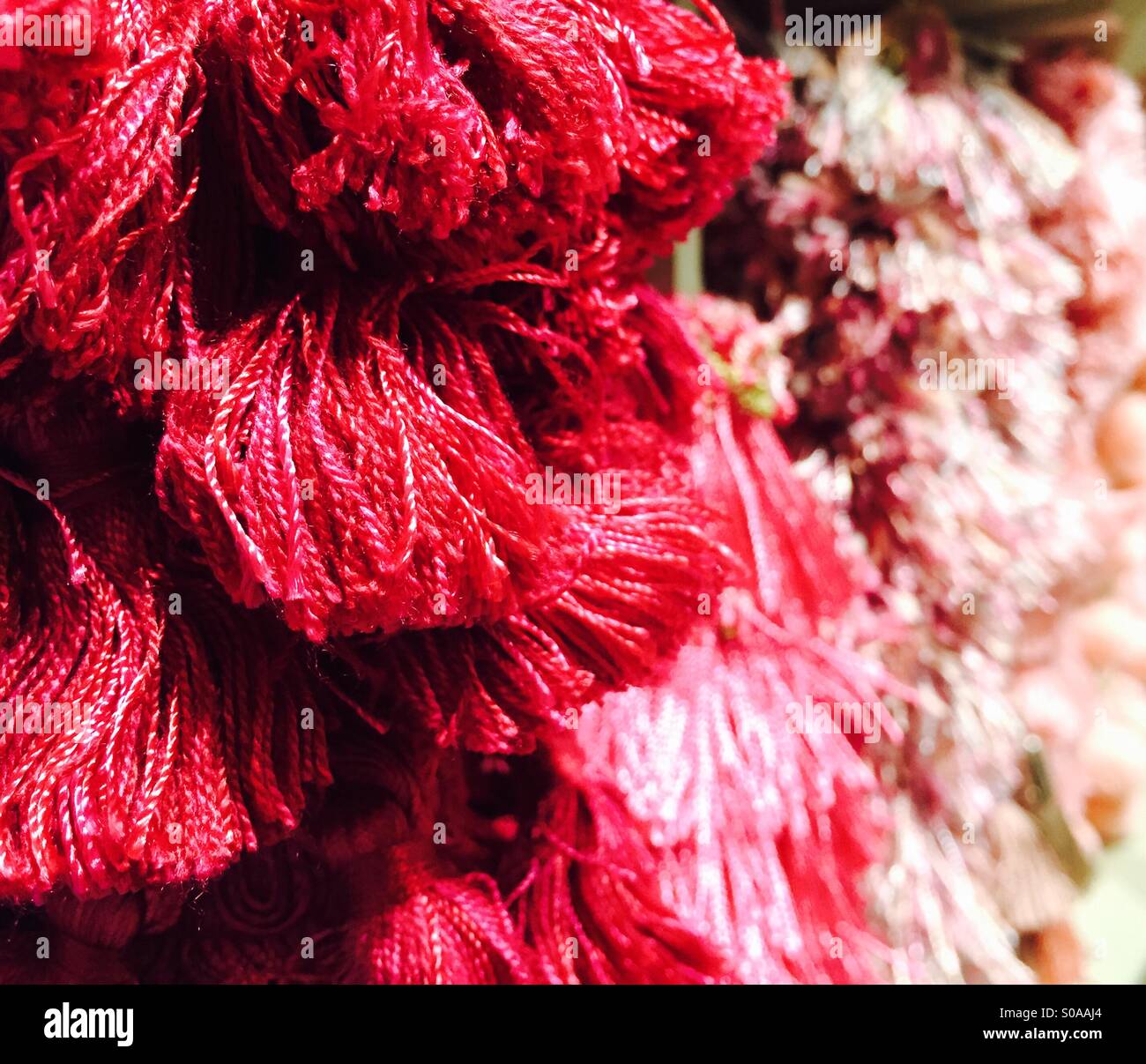 Close-up of Fringe Trim - Smartphone Captured Stock Image