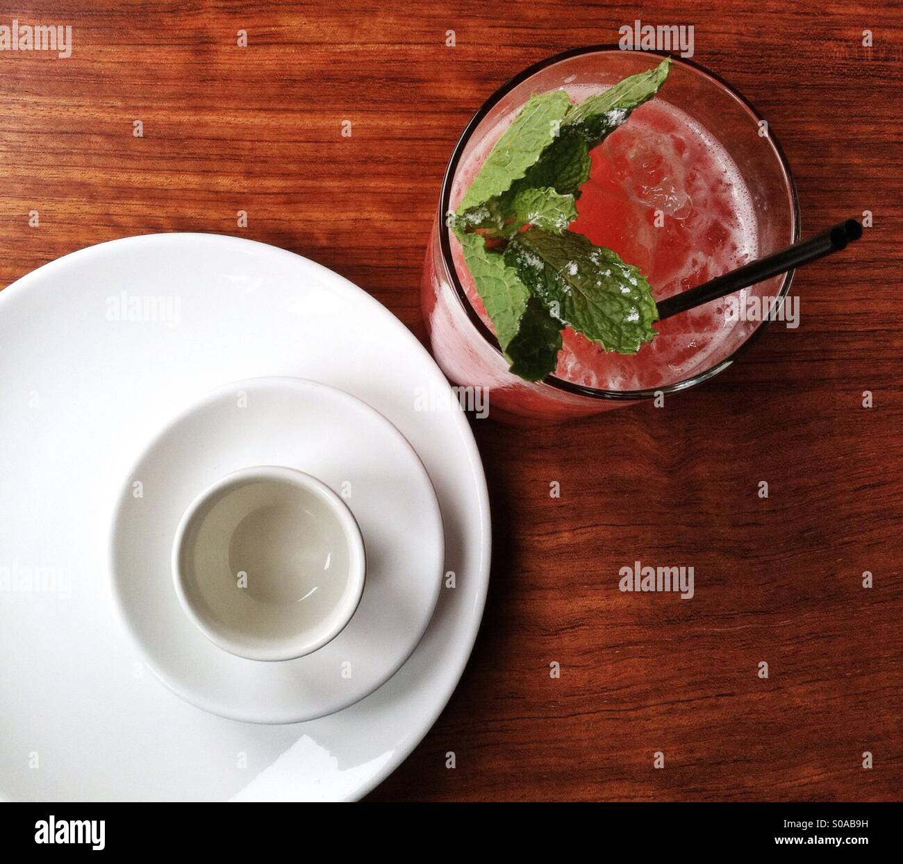 Raspberry mojo to before dinner - Smartphone Captured Stock Image