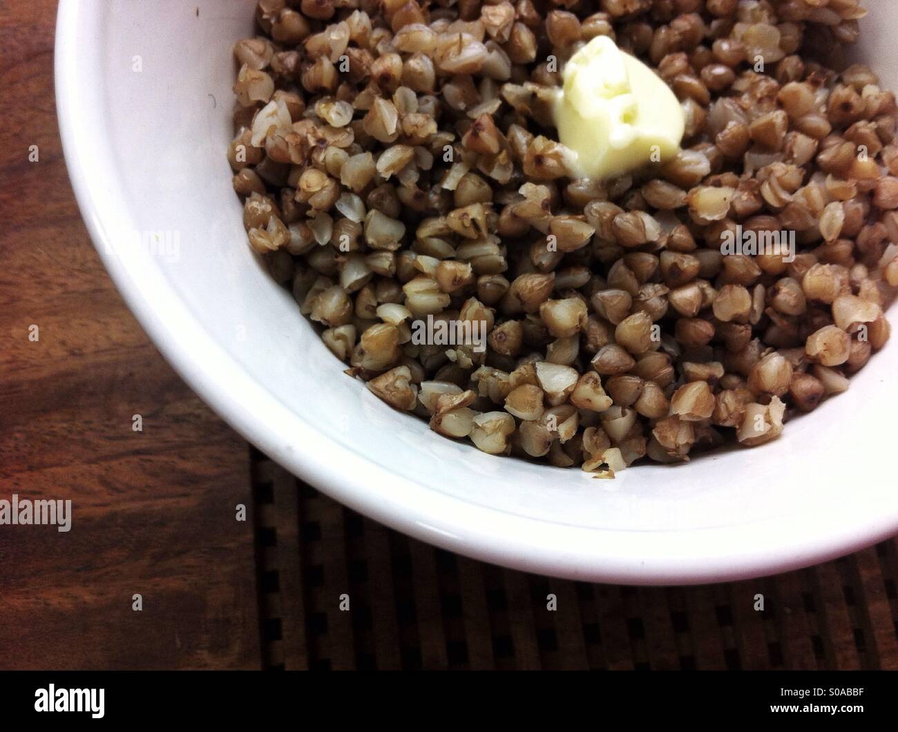Traditionally Russian buckwheat kasha with butter Stock Photo Alamy