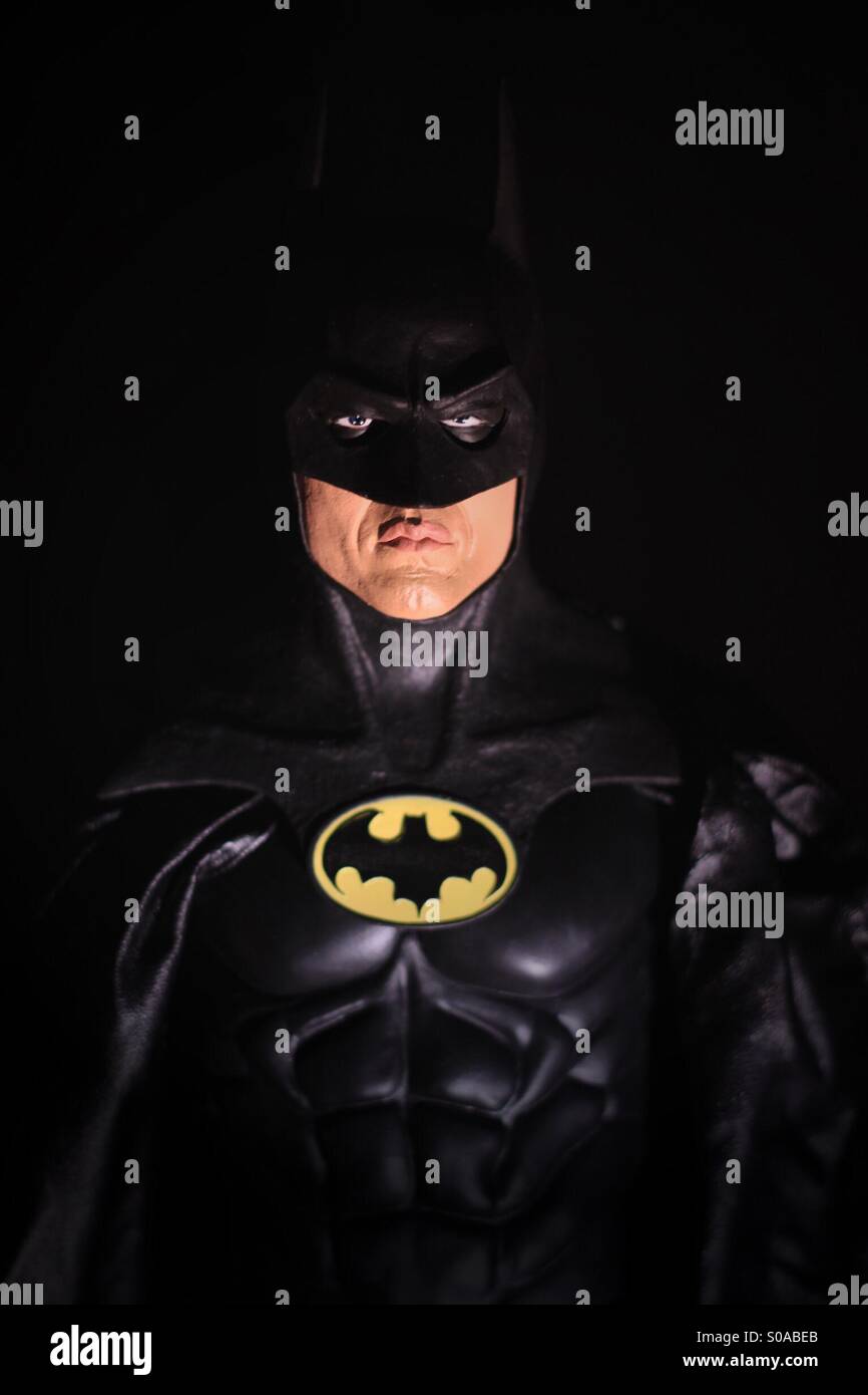 DC Comics 1989 Michael Keaton Batman. Stock Photo