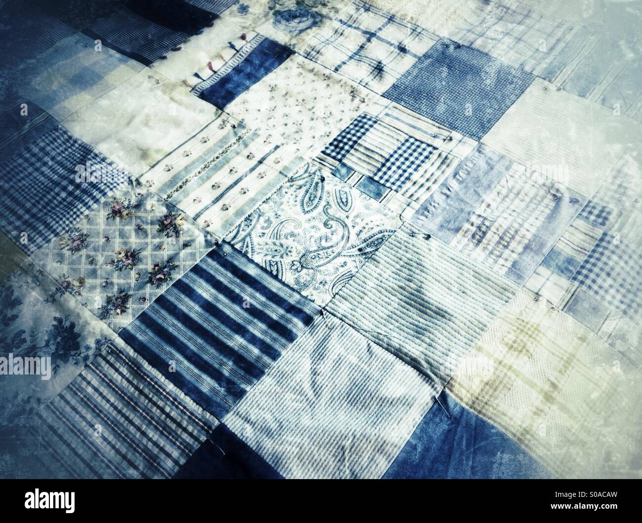 Provence style quilt - Smartphone Captured Stock Image