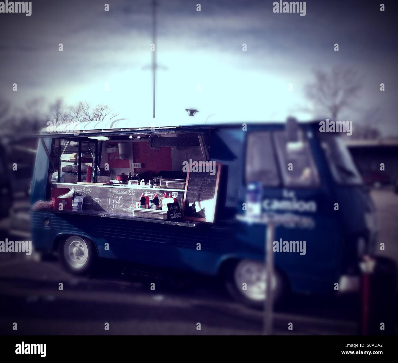 French trucks burger - Smartphone Captured Stock Image