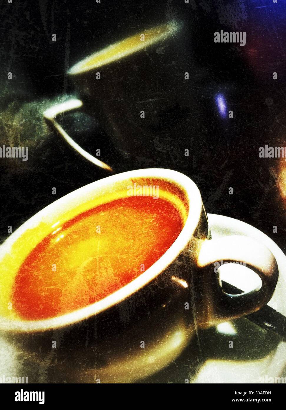 Cup of black coffee - Smartphone Captured Stock Image