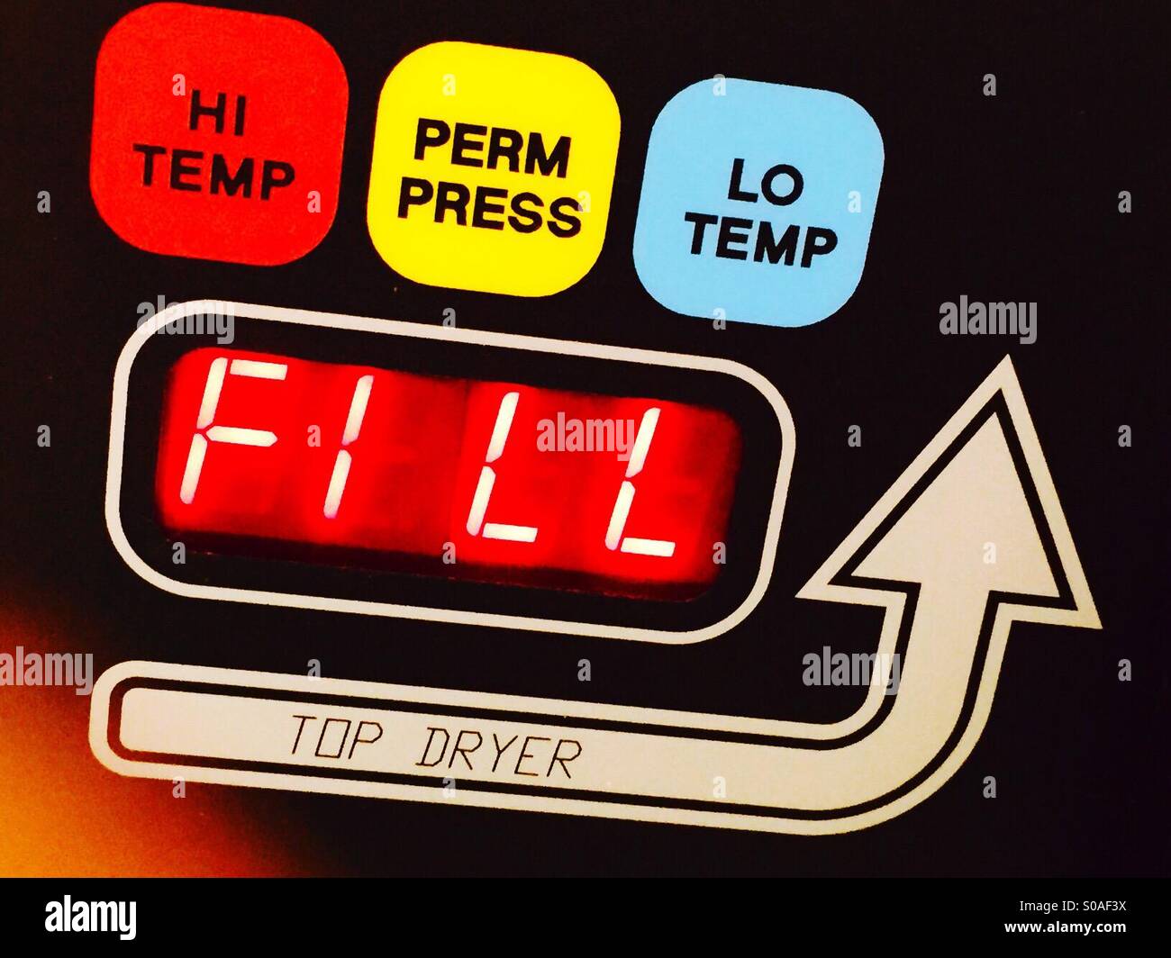 Electronic dryer control panel - Smartphone Captured Stock Image