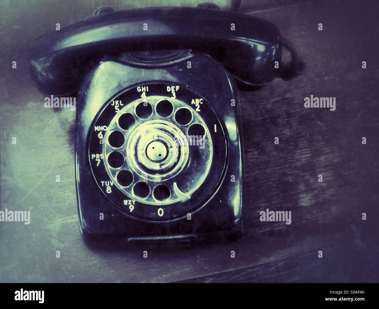 Analog dial telephone apparat - Smartphone Captured Stock Image