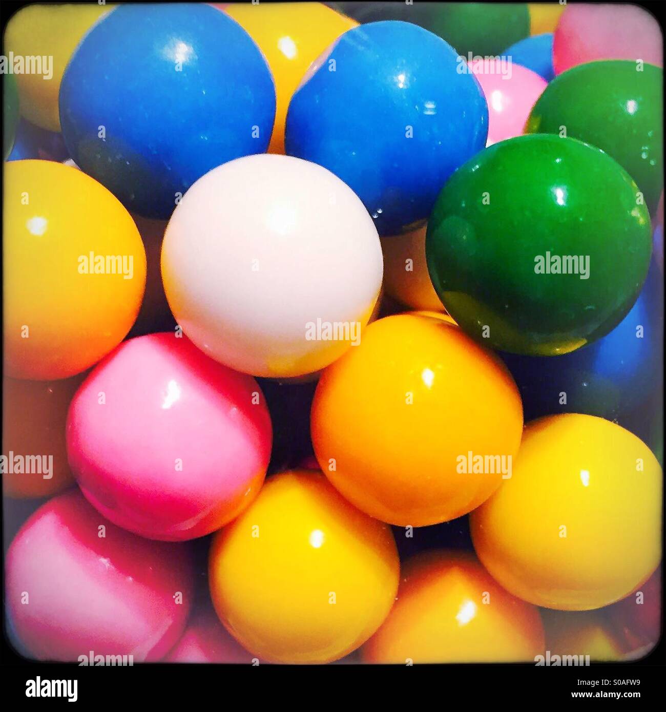 Colorful chewing gum balls Stock Photo