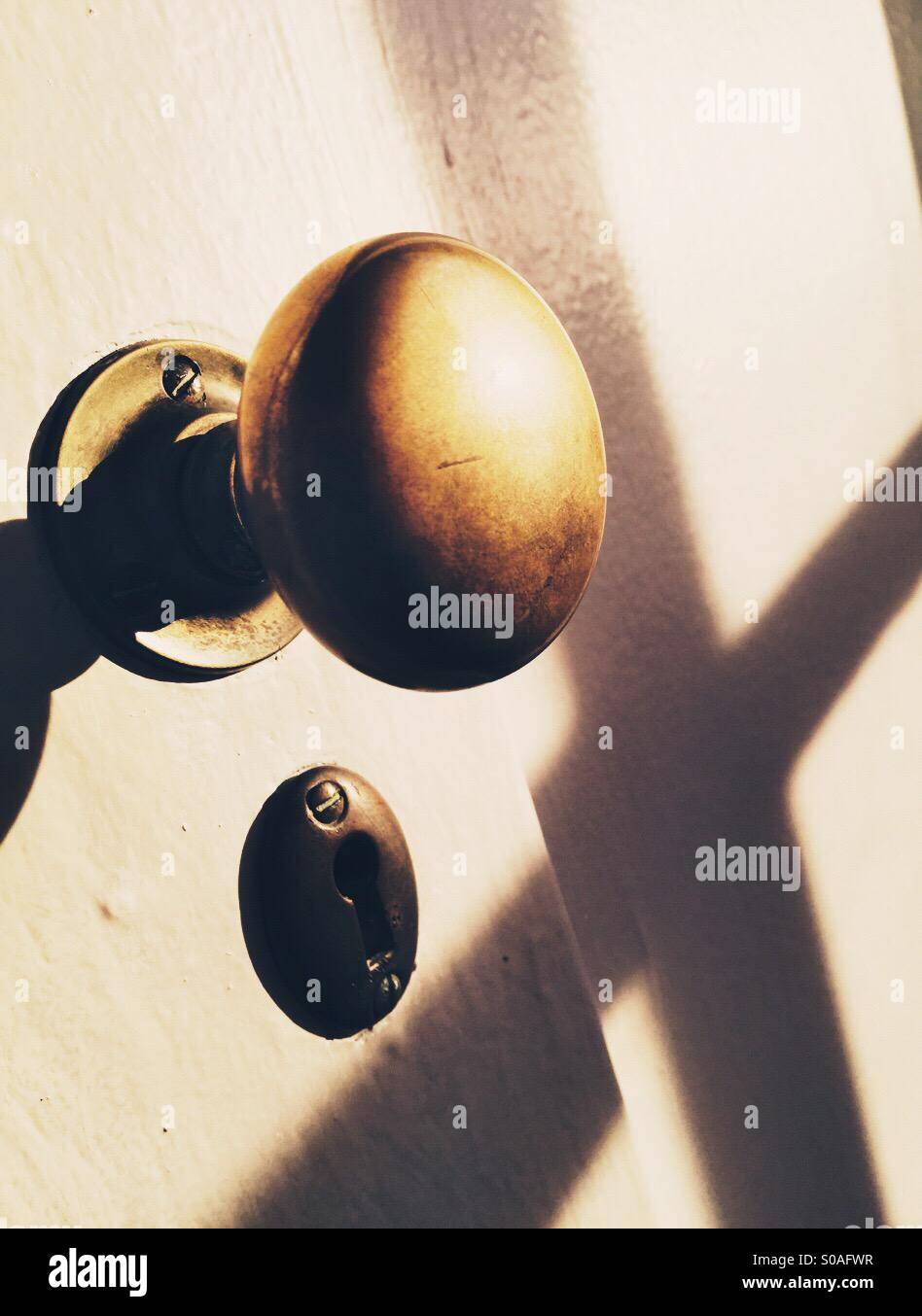 Vintage 1930's Doorknob - Smartphone Captured Stock Image