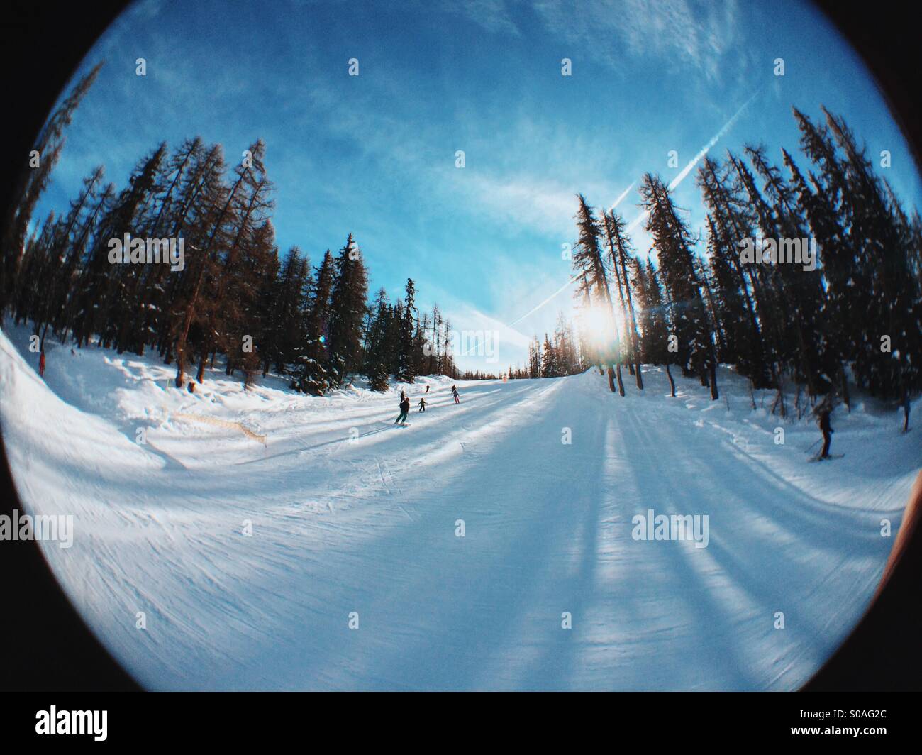 Fisheye lens, iPhone 5s, Olloclip lens Stock Photo