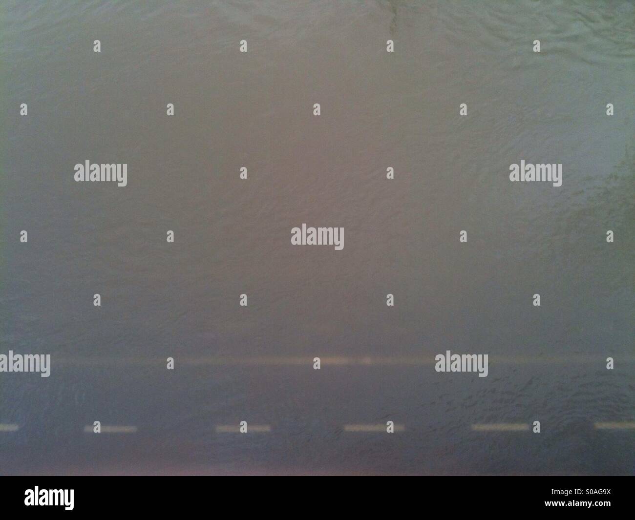 Submerged road - Smartphone Captured Stock Image