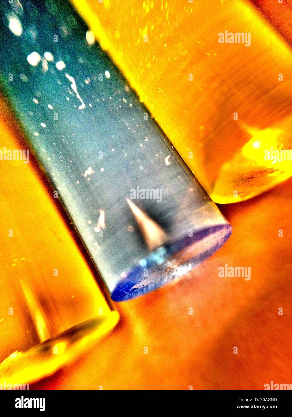 HDR image of coloured acrylic rods Stock Photo Alamy