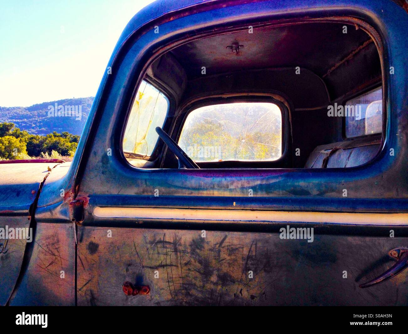 Old abandoned Ford truck - Smartphone Captured Stock Image