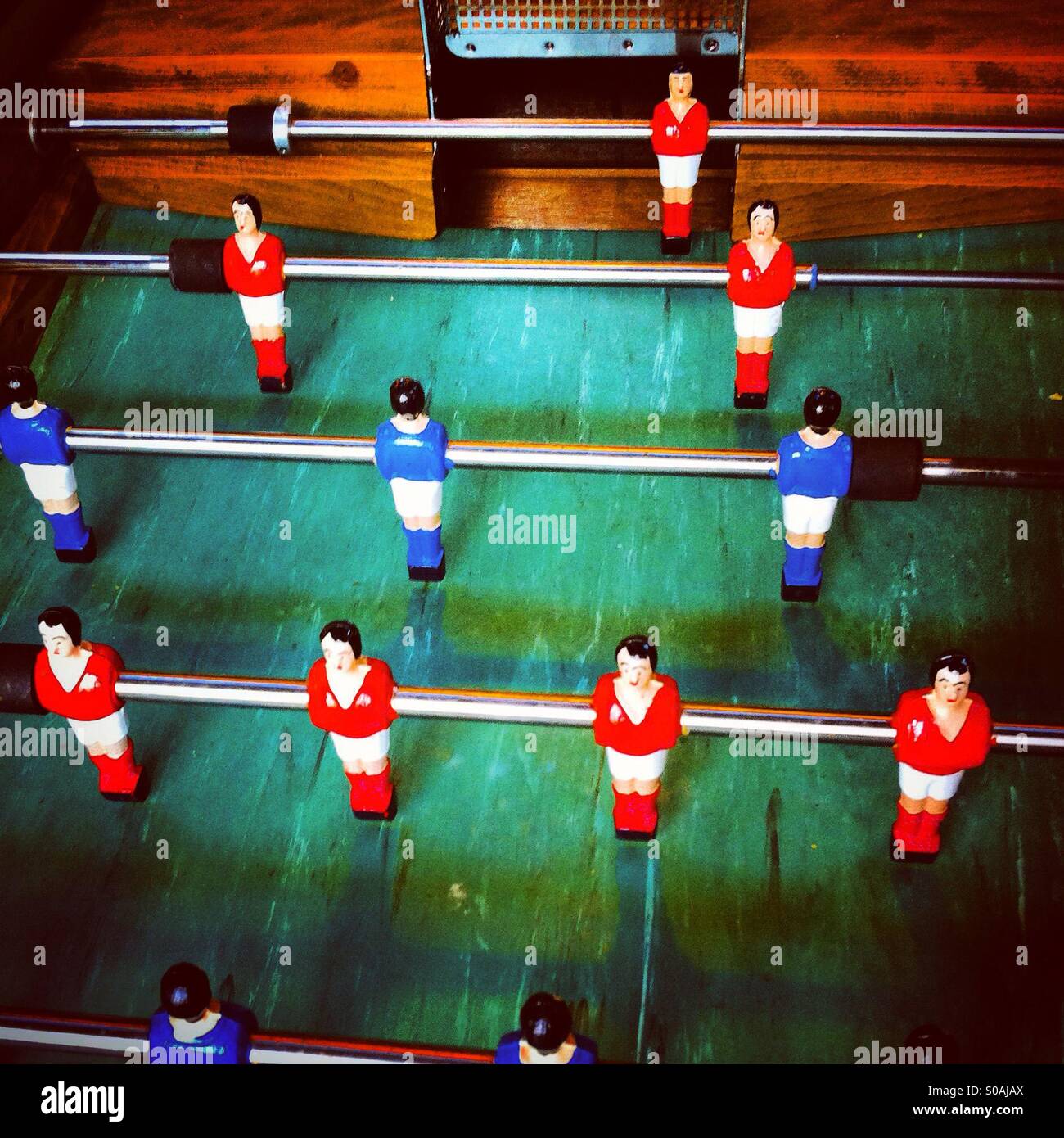 table-football-or-table-soccer-in-top-view-stock-photo-alamy